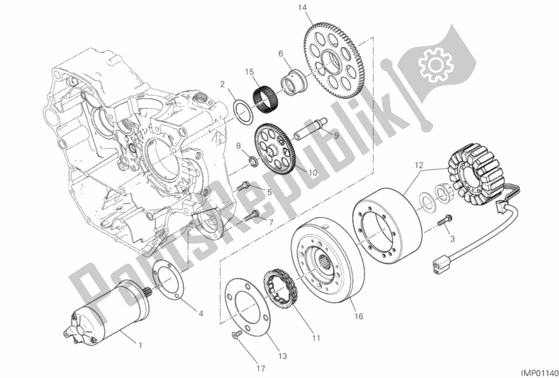 Alle onderdelen voor de Elektrisch Starten En Ontsteken van de Ducati Scrambler Cafe Racer USA 803 2020